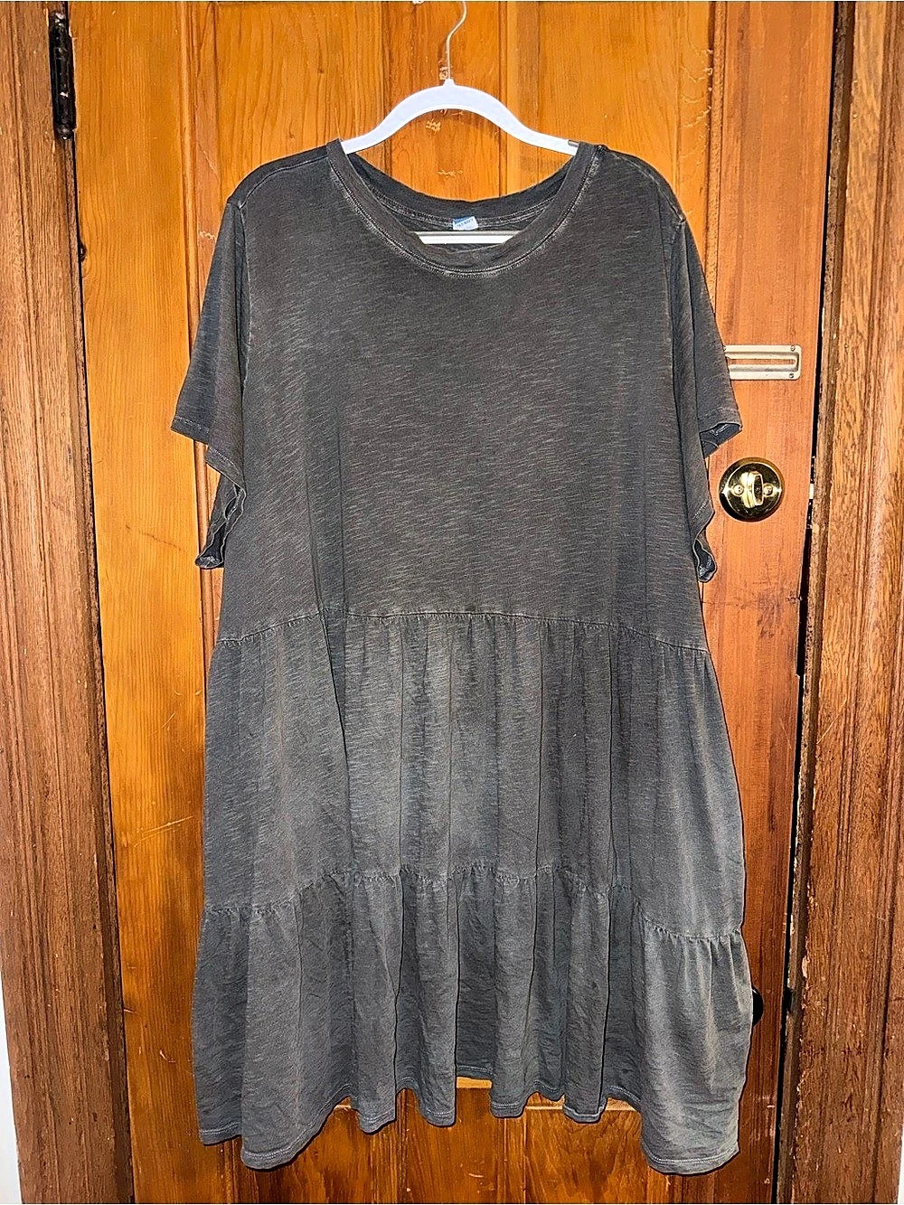 Old Navy EveryWear Slub-Knit Tiered Mini T-Shirt Swing Dress 4x